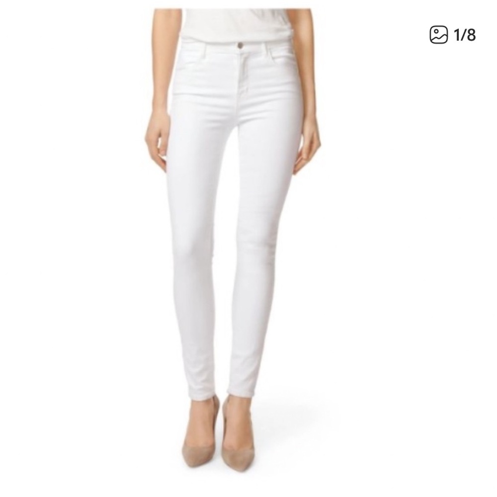 J Brand Blanc High Rise Skinny Jeans